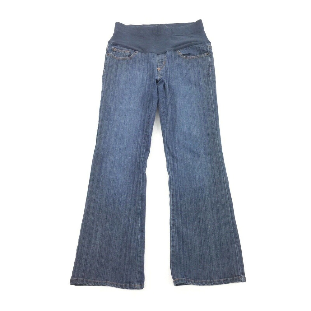 Motherhood Maternity Bootcut Jeans Size Medium Womens Blue Denim Stretch Waist M